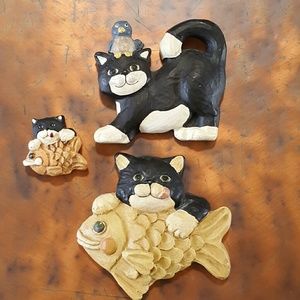 #79 Refrigerator Fridge Magnet Set 3 Cat Kitty Kitten